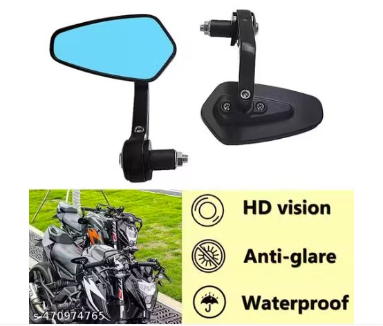 OVMOTO Adjustable Rotatable Bike Mirror – Rearview Handlebar Mirror for Left or Right Side
