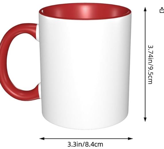 Custom Mugs with Pictures Design Your Own Personalized Coffee Mug with Photo Text Logo Customized Cups Gifts for Men Women Birthday Anniversary Christmas 11oz, Red