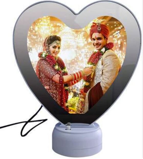 TheGiftsCorner Photo Frame with Led Light Heart Shape/Magic Mirror Photo Frame/Magic LED Frame Decorative Mirror Price in India - Buy TheGiftsCorner