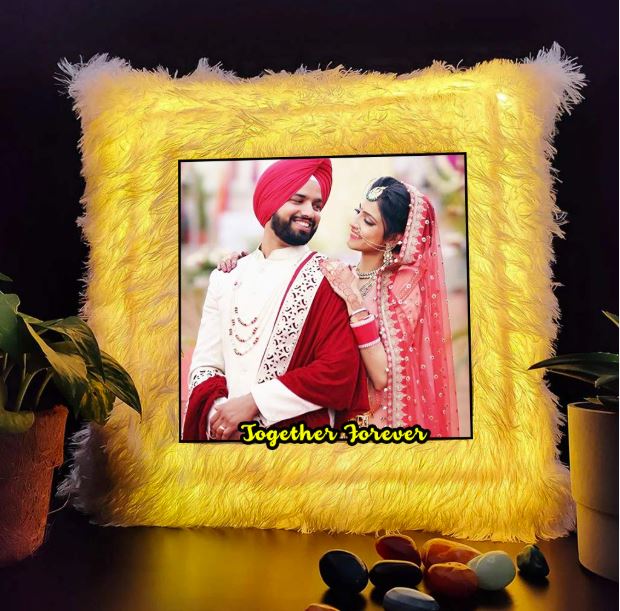 Photo print Led Pillow Personalize Pillow Photo/Name/ text Anniversary Birthday Gift