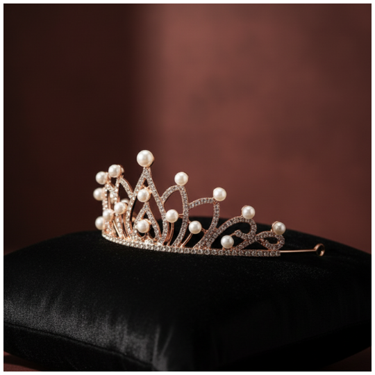 Copper Crown Hair Bands With Stones For Women, Girls And Kids/Hair Accessories For Women Wedding Hair Band (Copper)