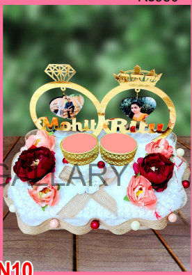Custom Name and Photo Couple Ring Ceremony Tray