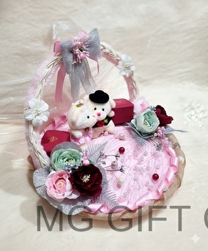 Luxury Romantic Ring Ceremony Hamper with Arch and Blooms