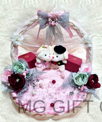 Luxury Romantic Ring Ceremony Hamper with Arch and Blooms