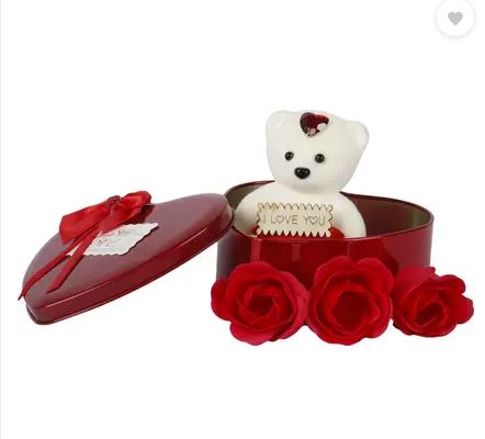 Gift for Valentine Teddy Bear with Heart Box for Propose Girlfriend/Boyfriend/Anniversary Gift/Birthday Gift