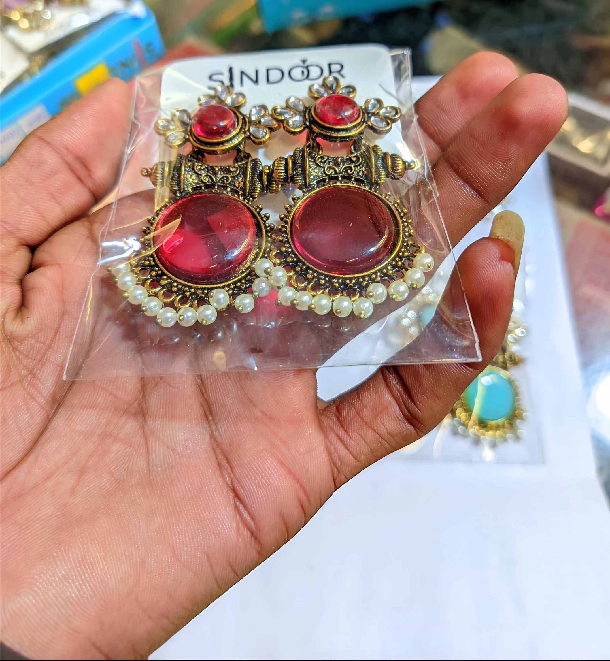 Silver Plated Pearl Chandbali Earrings/Pearl Bali Earrings/Traditional Earrings/Sabysachi Earrings/Light Weight