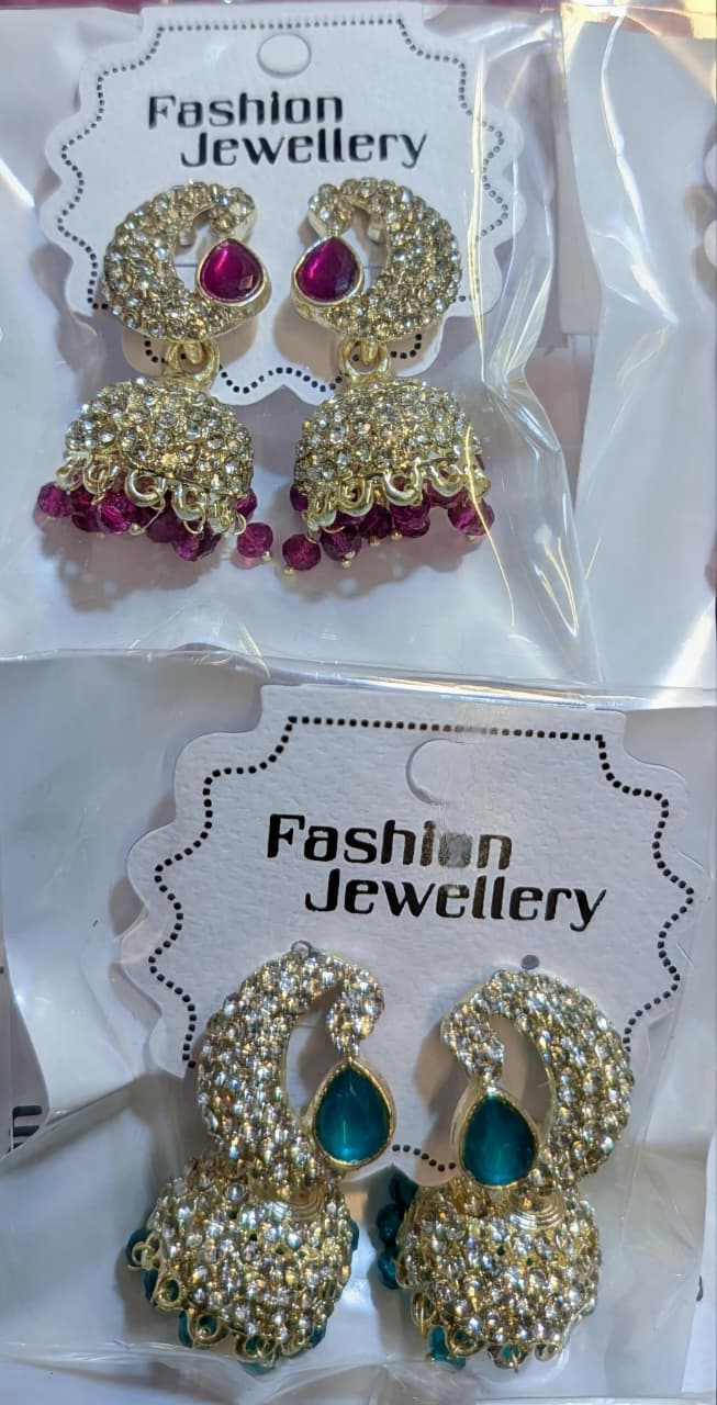 Imitation Stone Earrings - Antique Design With Glossy Shine , Lightweight And Smooth Edges