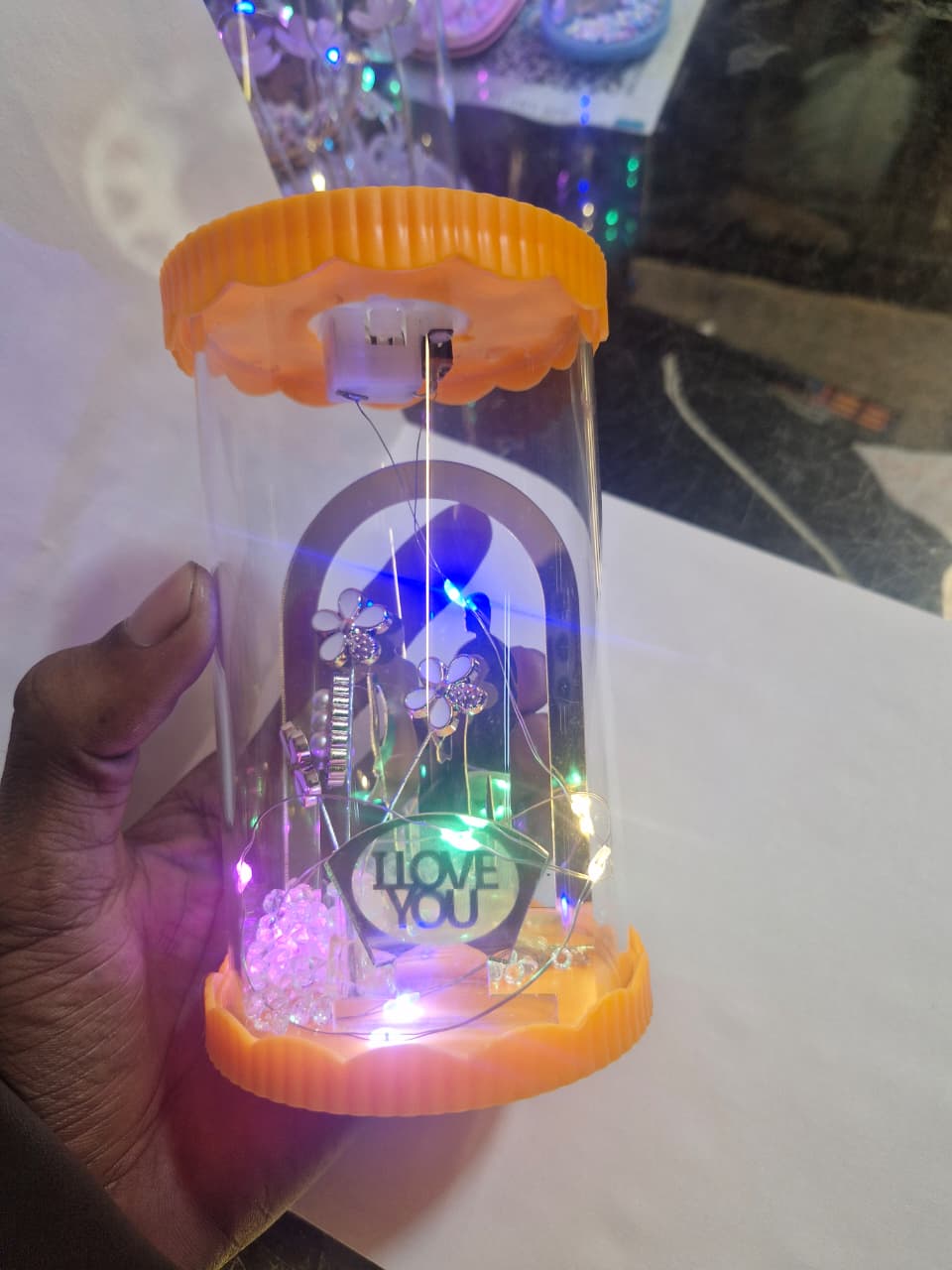 Glowing "I Love You" LED Cylinder Lamp – Romantic Decor Gift for Anniversary, Valentine’s & Birthdays