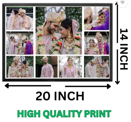 Elegance Grid: Large-Format 9-Photo Black Gallery Frame