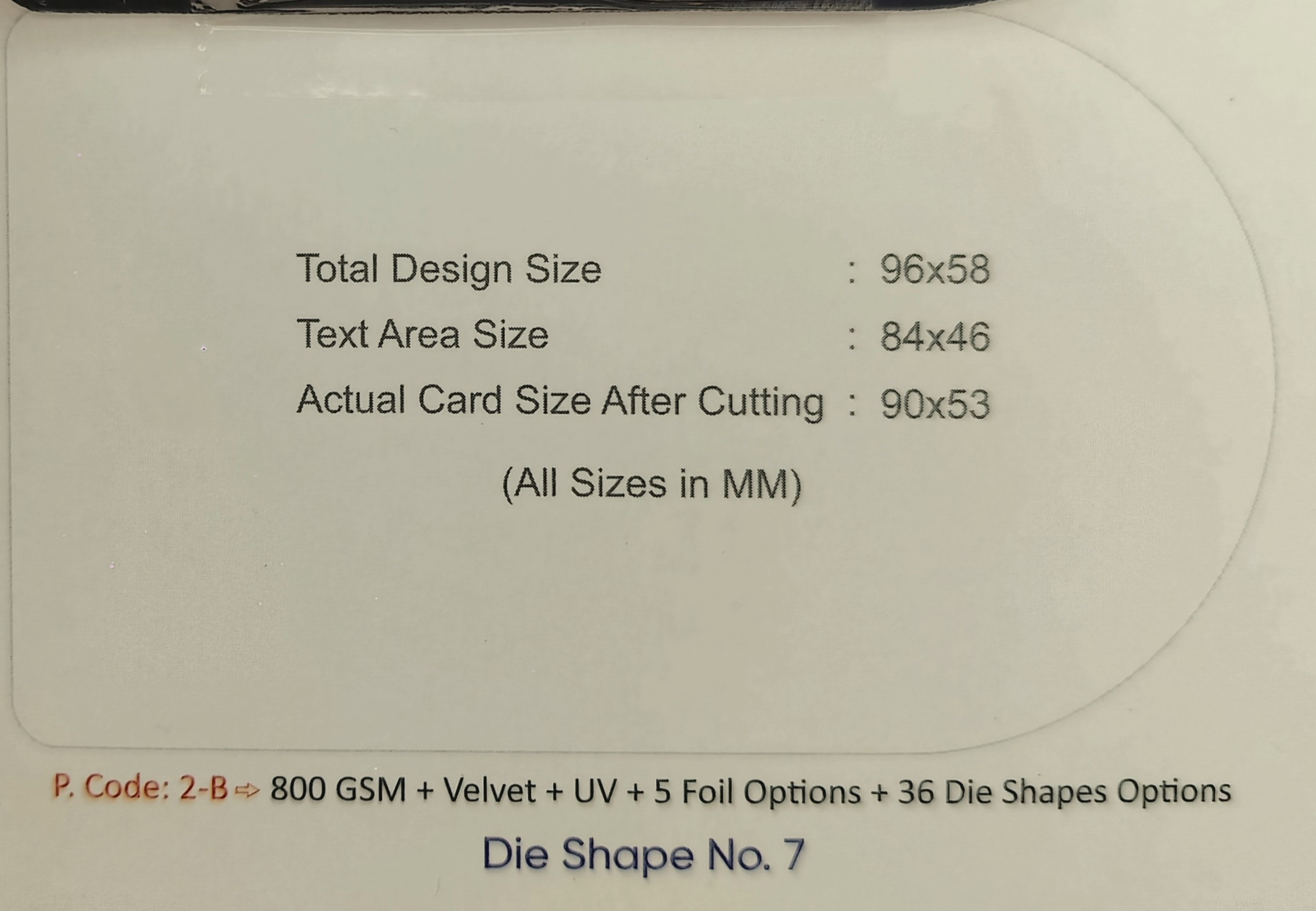 Premium Camera Lens Die-Cut Visiting Card – 500pcs