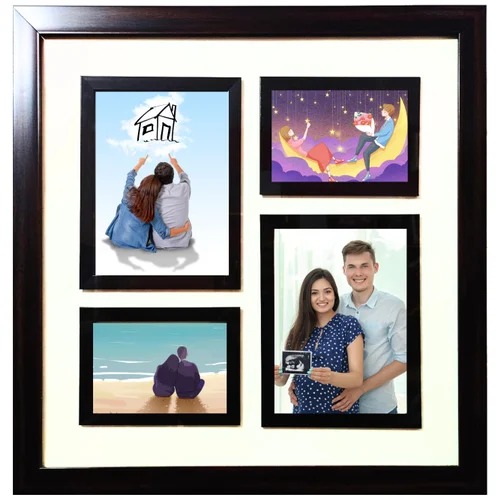Acrylic Floating Photo Collage Frames Size 12x12 Inch