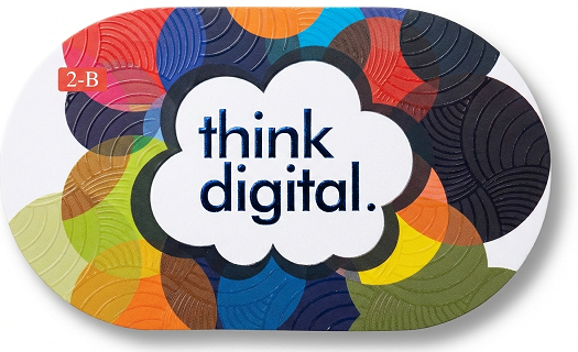 Premium 800 GSM "Think Digital" Capsule Die-Cut Visiting Card - 500pcs
