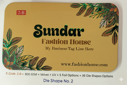 Premium 800 GSM Rounded Corner Visiting Card for Sundar Fashion House