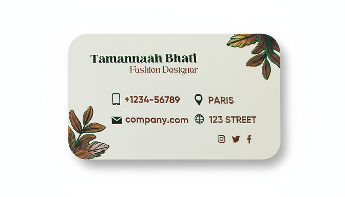 Premium 800 GSM Rounded Corner Visiting Card for Sundar Fashion House