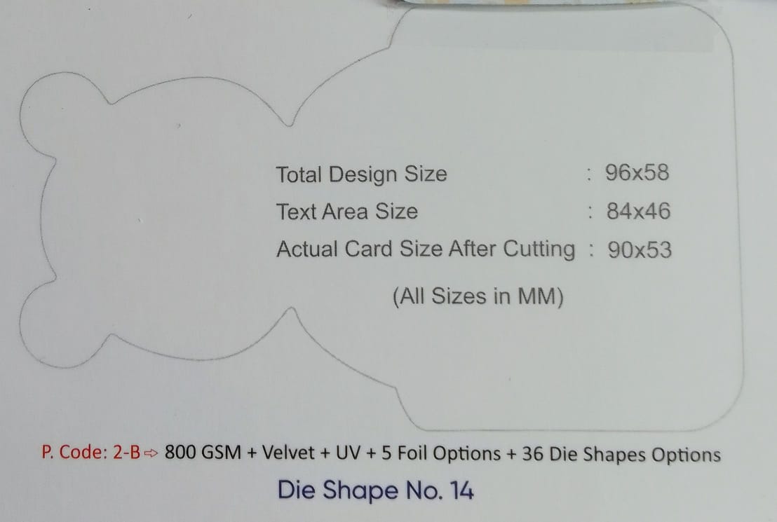 Premium Character-Shaped Pet Business Card (800 GSM Velvet UV) - 500pcs