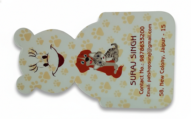 Premium Character-Shaped Pet Business Card (800 GSM Velvet UV) - 500pcs