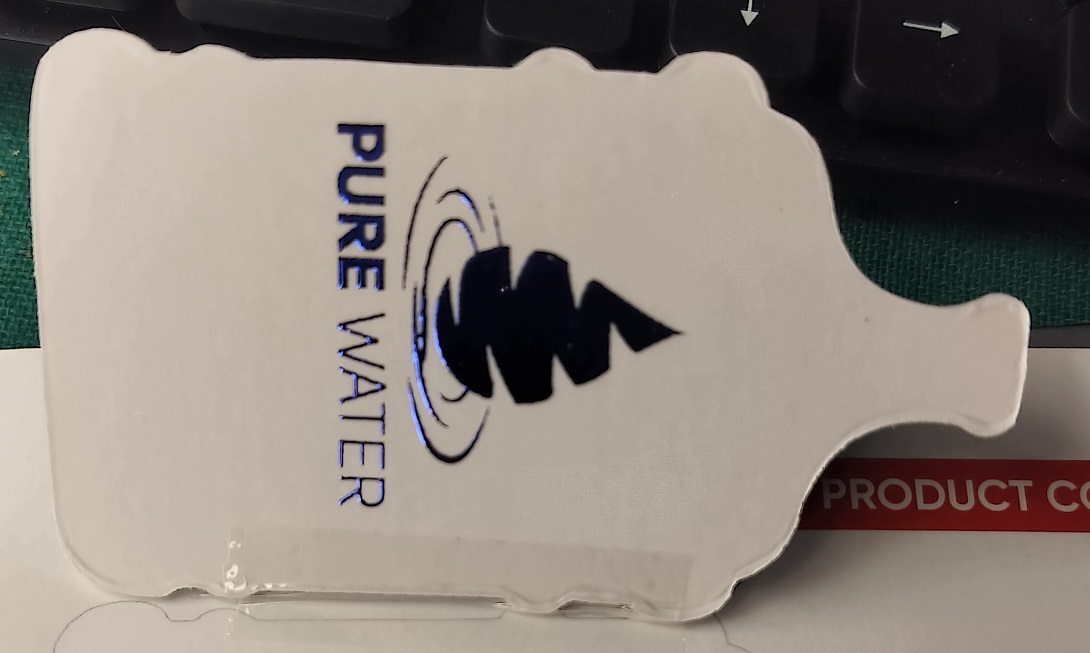 Custom Die-Cut Velvet Finish Business Card – Water Bottle Shape (Die Shape No. 21) - 500pcs