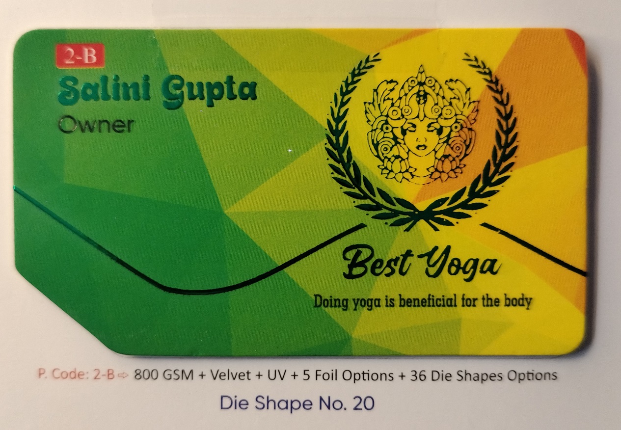 Custom SIM Card Shape Die-Cut Business Card – Yoga & Wellness Edition (Die Shape No. 20)