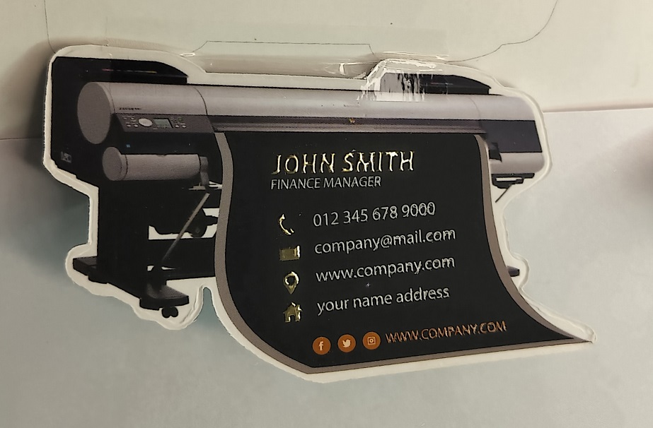 Custom Plotter Machine Shape Die-Cut Business Card (Die Shape No. 24) - 500pcs