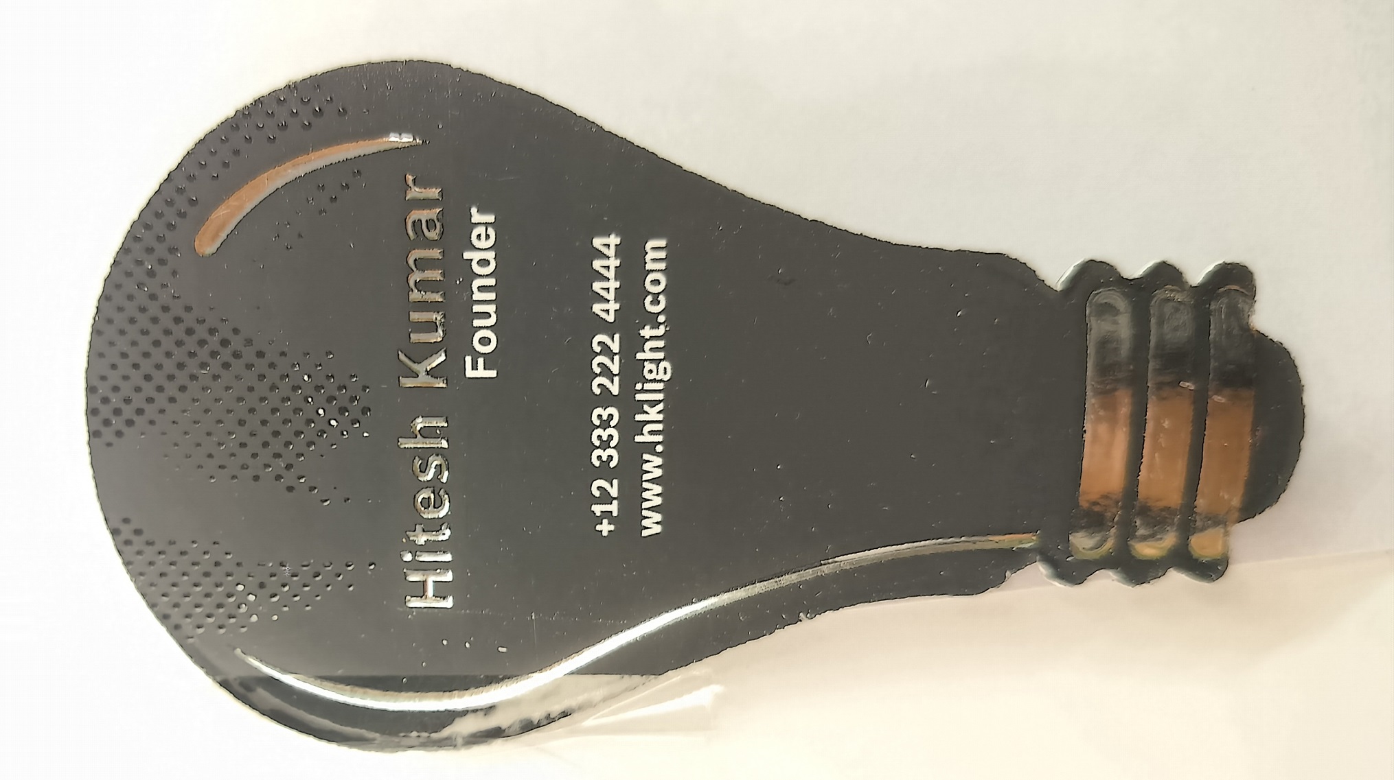 Custom Light Bulb Die-Cut Business Card – HK Light Edition (Die Shape No. 28) - 500pcs