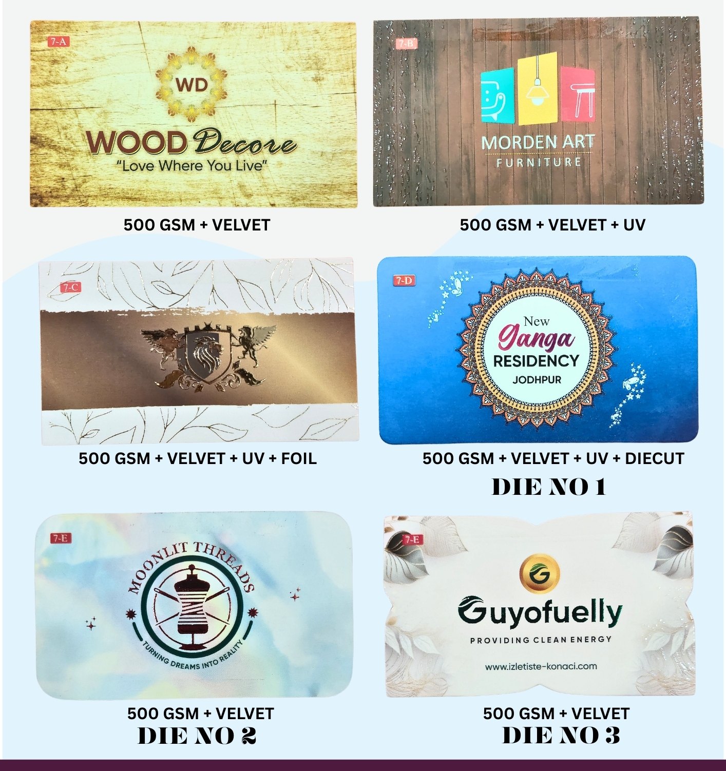 Velvet Business Visiting Card (500 Gsm) - 500pcs