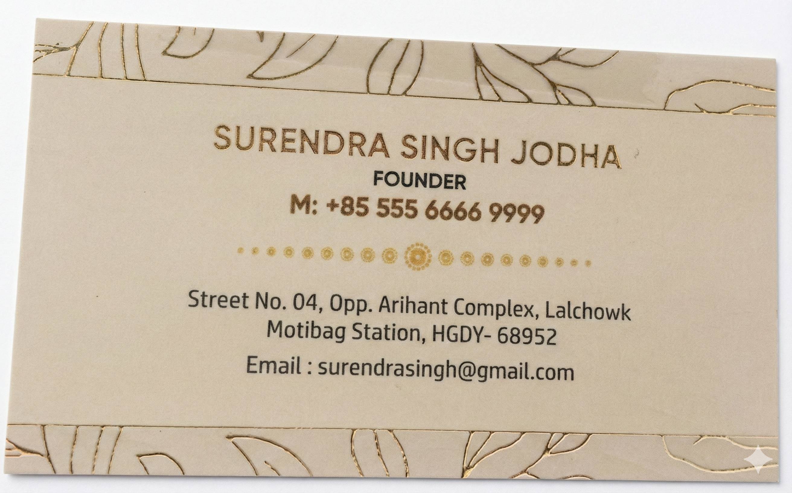 Velvet + UV + Foil Business Visiting Card (500 Gsm) - 500pcs - 7C