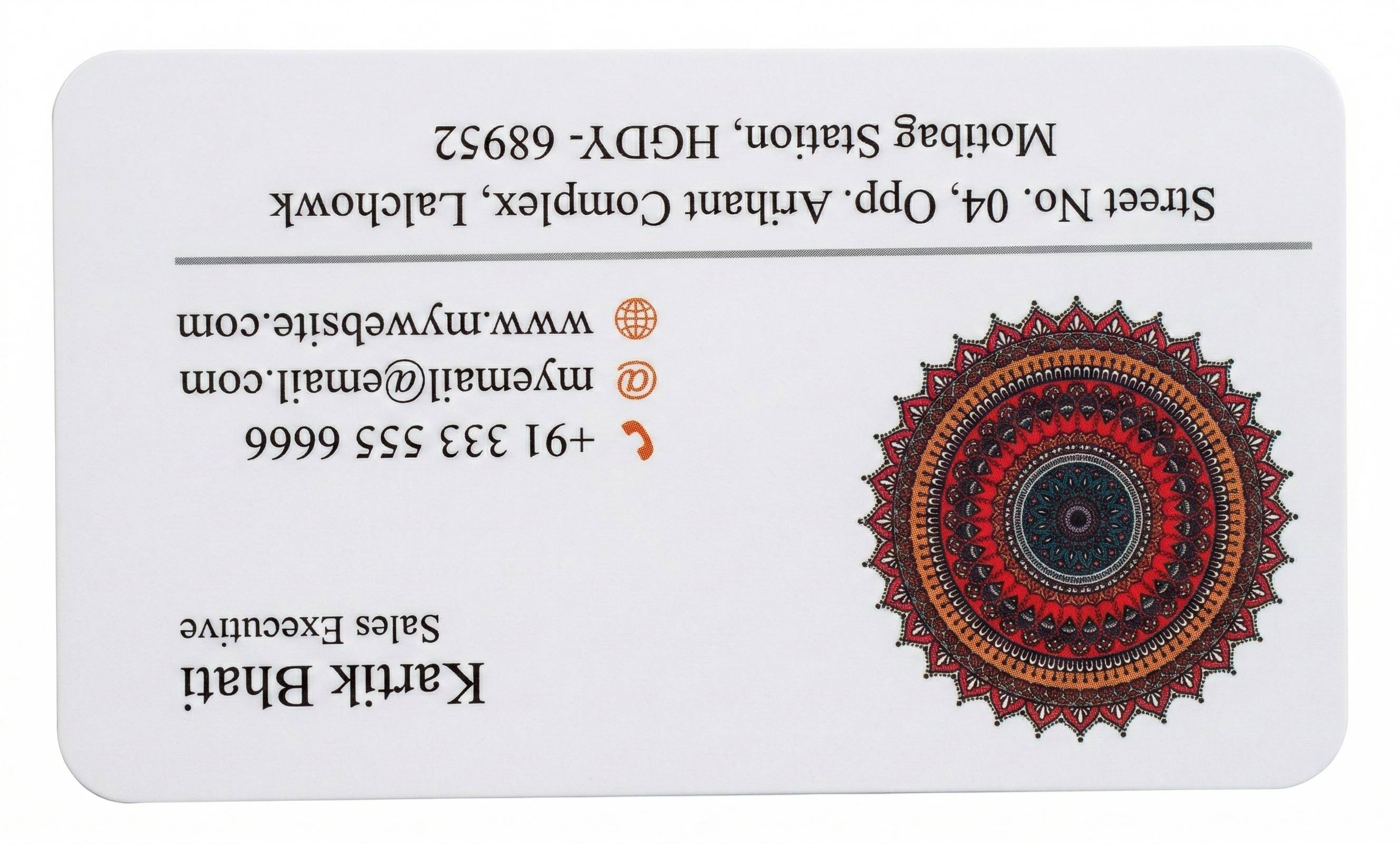 Velvet + UV + Die Cut Business Visiting Card (500 Gsm) - 500pcs - 7D