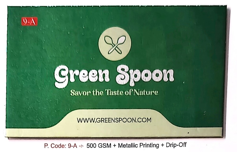 500 GSM + Metallic Printing + Drip-Off Business Cards (Min-500qty)