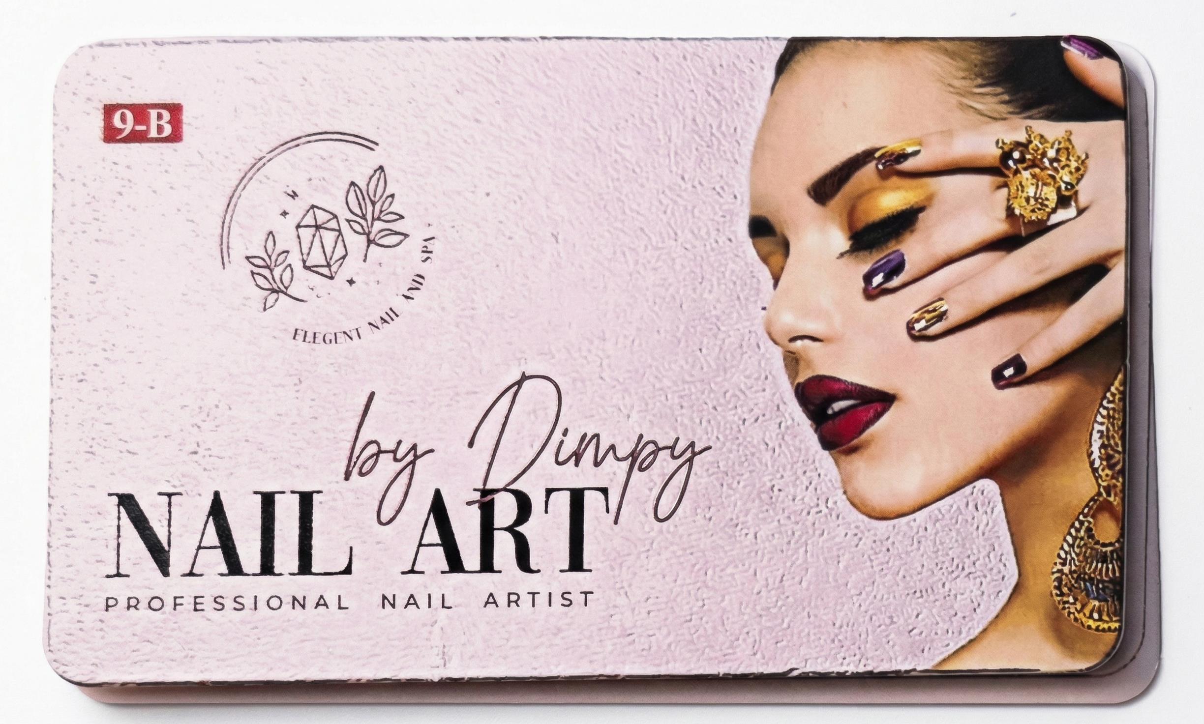 500 GSM + Metallic Printing + Drip-Off + Die Cut Business Cards Shape No. 1 (Min-500qty)