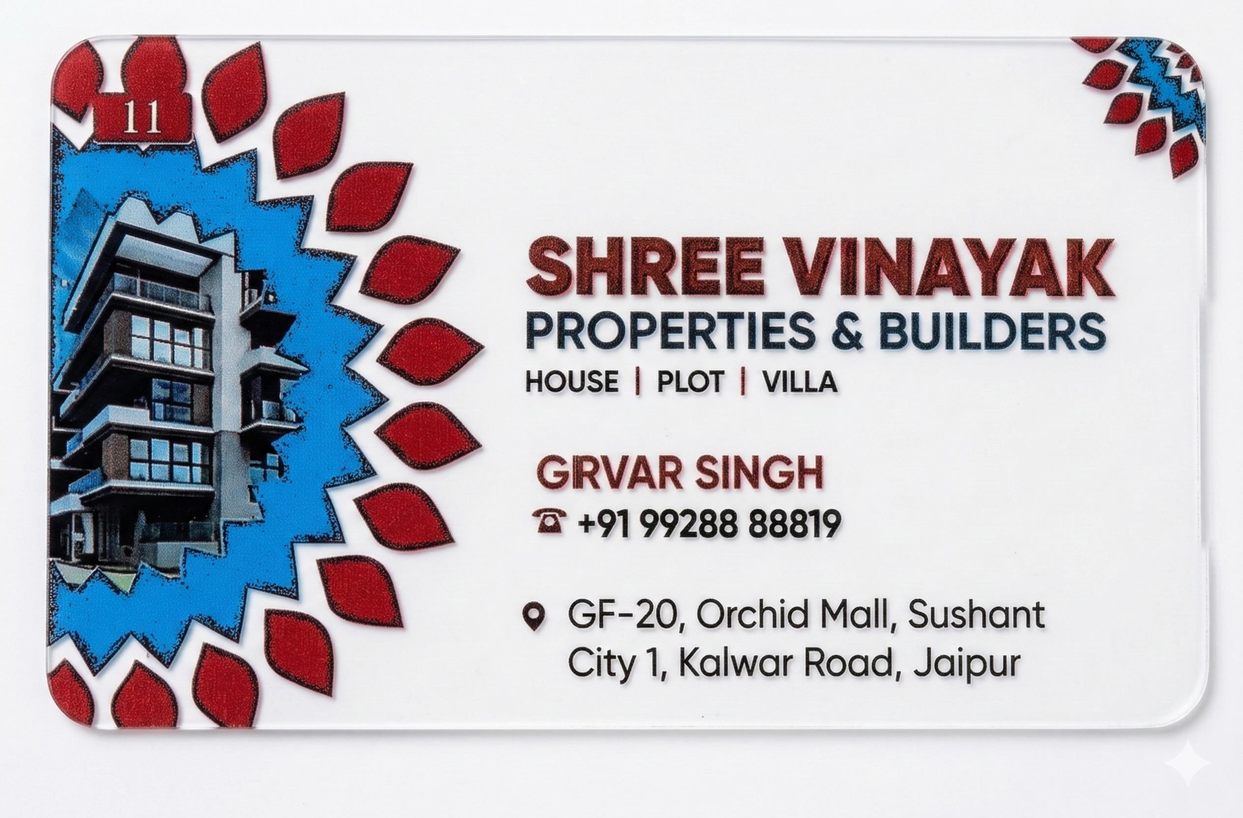 Transparent Sheet + Die Cut Business Cards (Min-500qty)