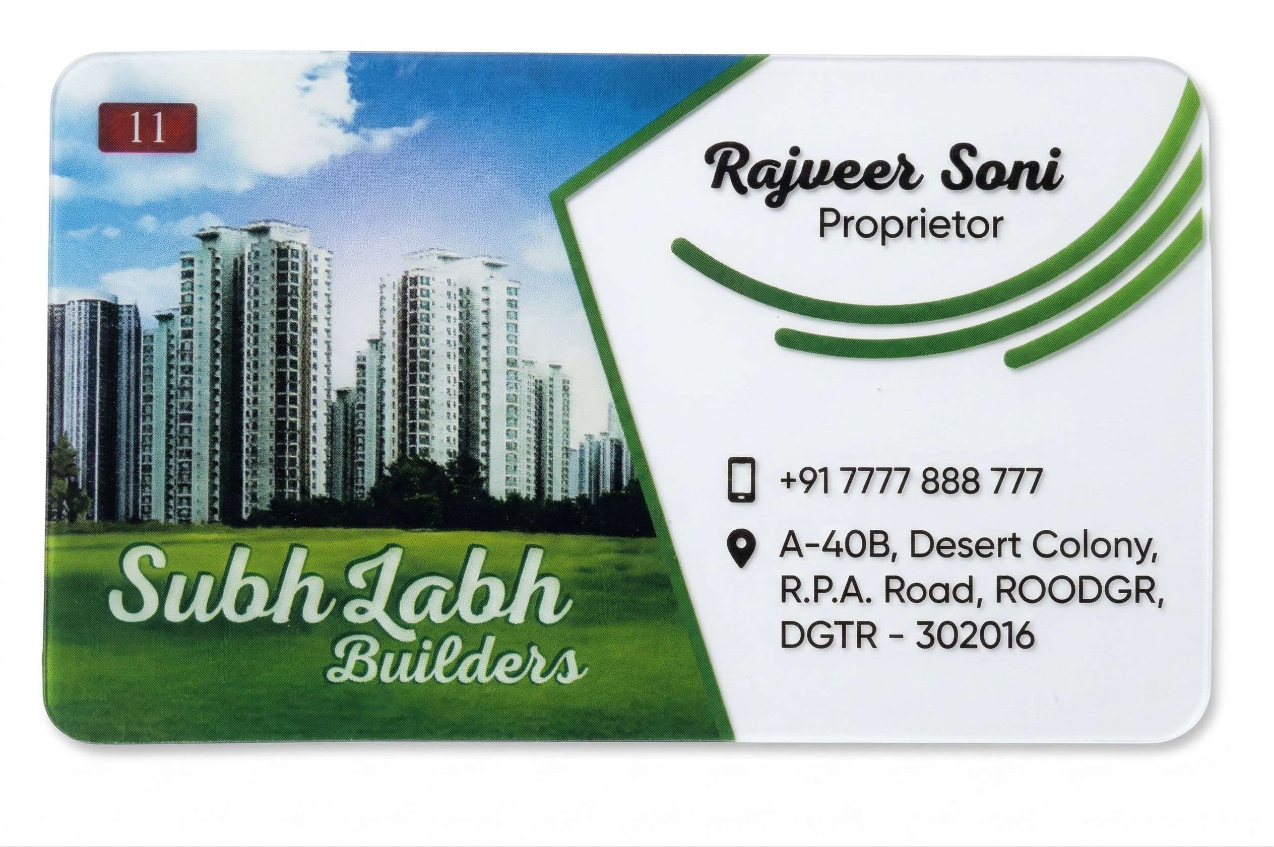 Transparent Sheet + Die Cut Business Cards (Min-500qty)