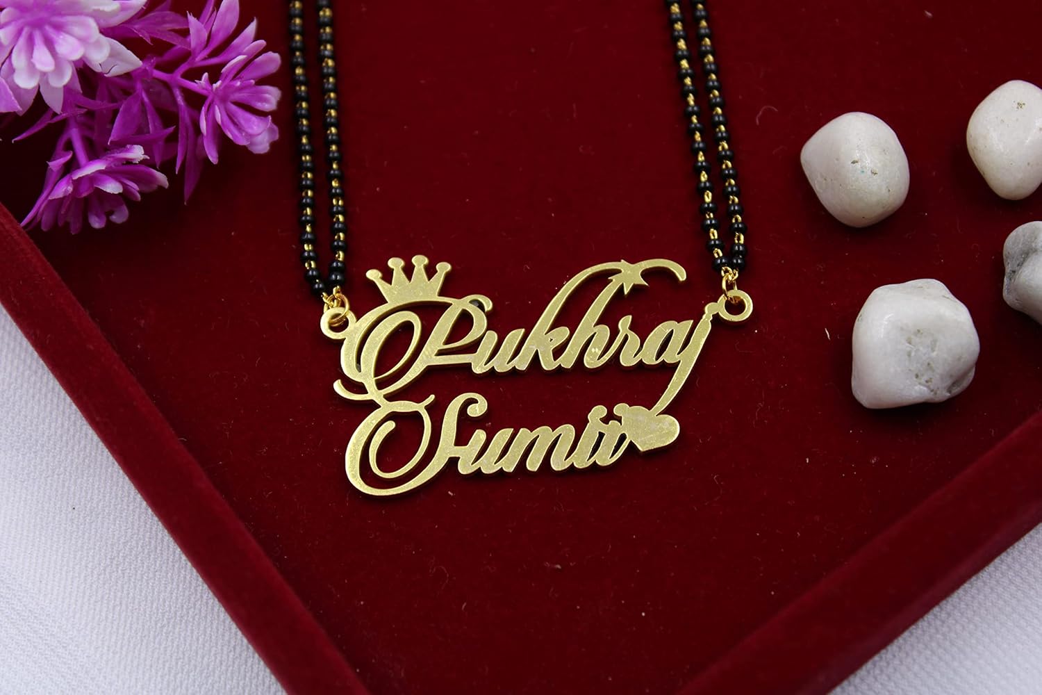 Personalized Couple Name Mangalsutra Gold plated Mangalsutra
