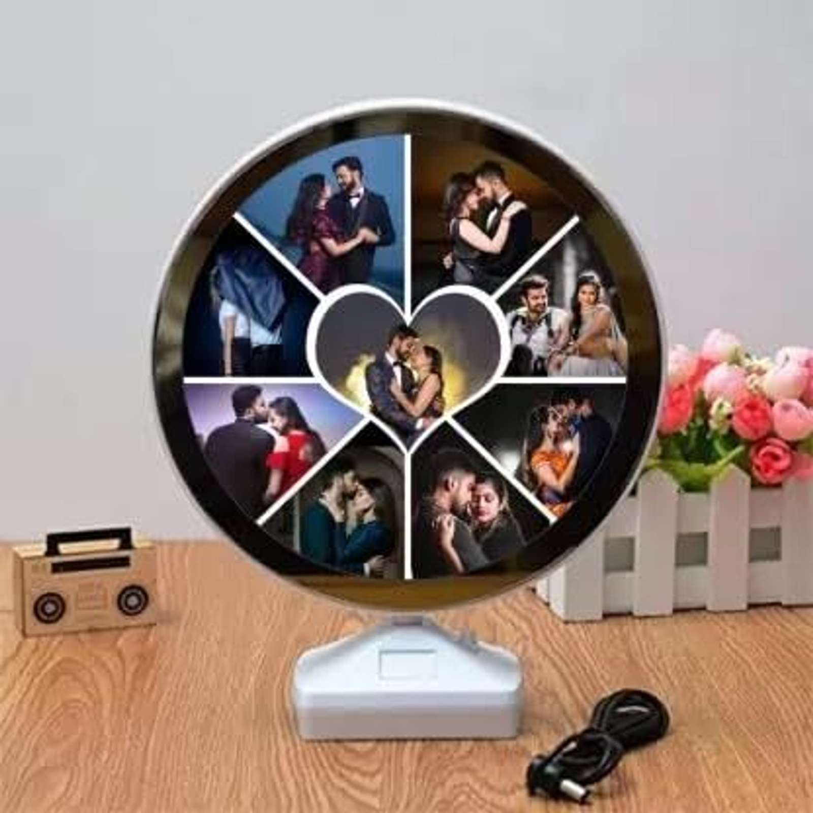 Plastic Table Photo Frame (White, 1 Photo(s), as per demand)