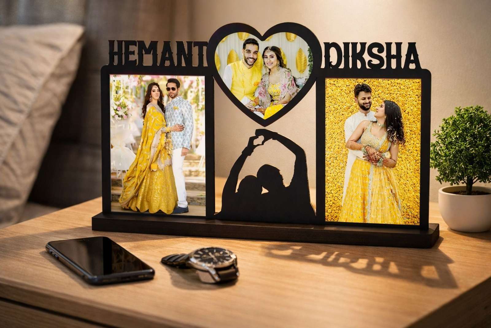 Apnagift Wood Table Photo Frame (Multicolor, 1 Photo(s), 7x11"inch)