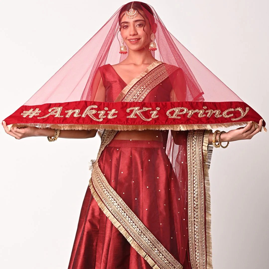 Customized Bridal Net Dupatta
