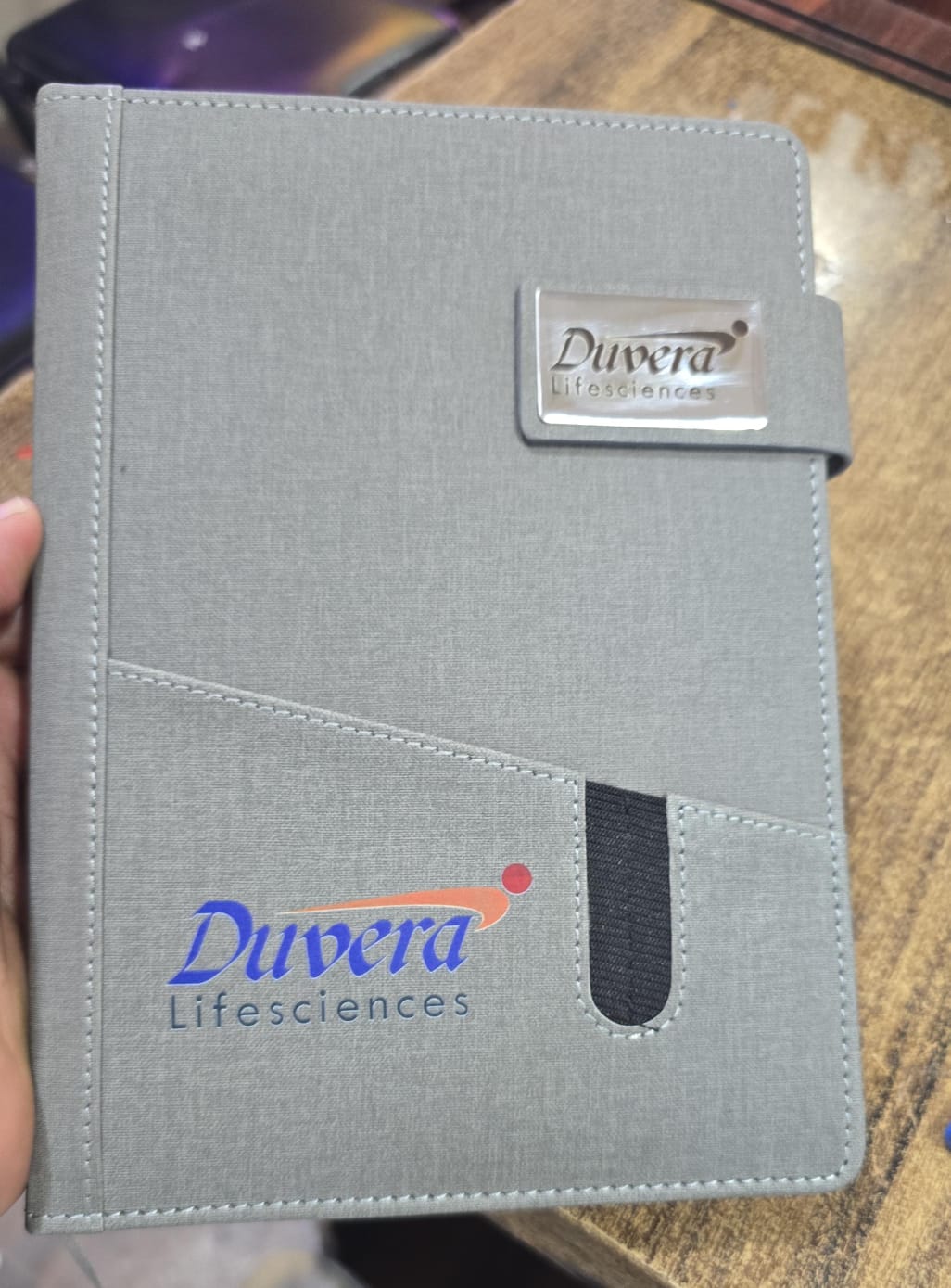 The Wallet Store Personalized Grey Diary & Pen Combo Gift Set | With Name | Best Gift For Men & Women